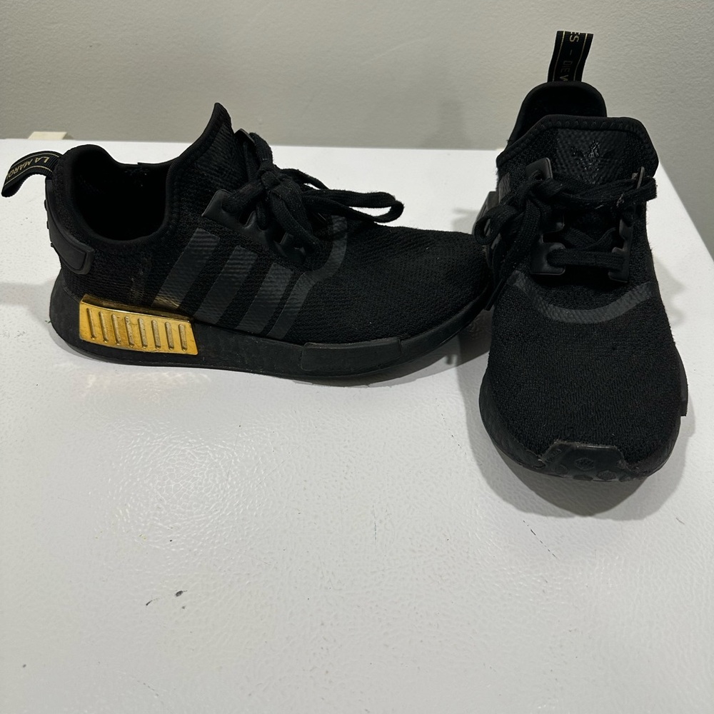 Adidas NMD Sneakers in Black with Gold Detail
